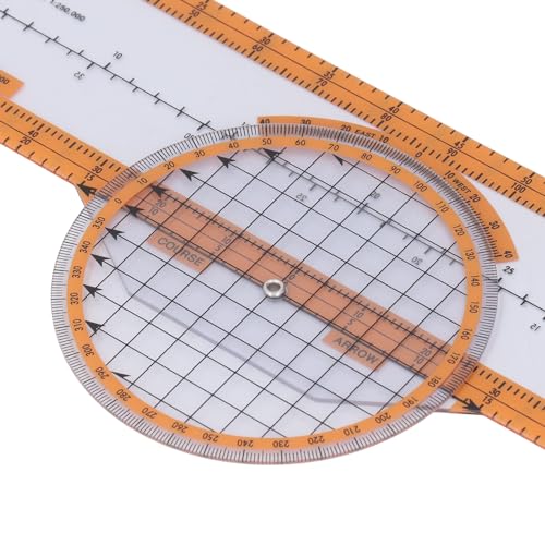Computadora de vuelo plástica con regleta giratoria naranja miniatura 6