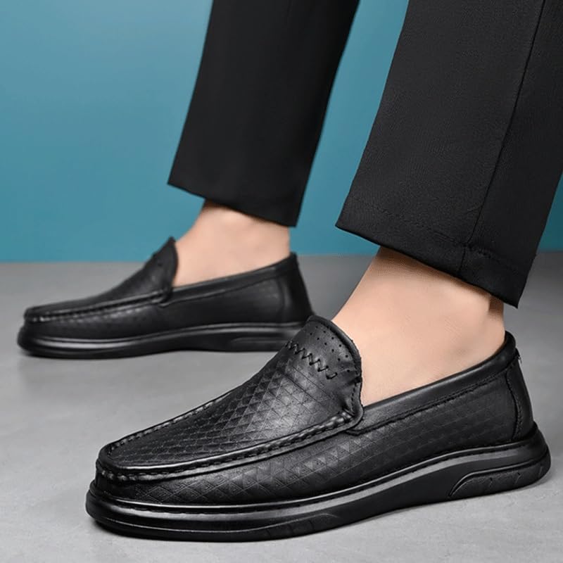Mens Moccasins Commuter Slip-Resistant Lightweight Breathable Easy to Walk Slip-On Shoes with Non-Slip Sole4