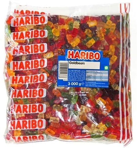 Haribo Gold Bears, Gummy Bear Sweets, Bulk Bag 6.6 Pounds (3kg)