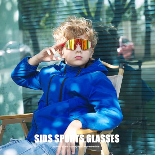 Image of SEKKAF Kids Sunglasses Youth Baseball Sunglasses for Boys Girls Softball Sports Sun Glasses UV Protection