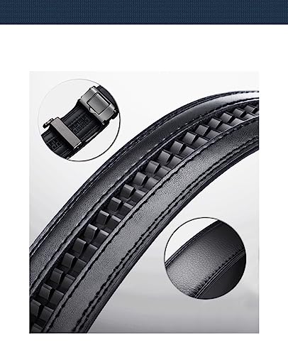 Ｋｉｒａ　Ｓｕｔｓｕ Men's Belt Slide Ratchet Belt Easy to Use Non Perforated Belt Waist Size up to 47inches3