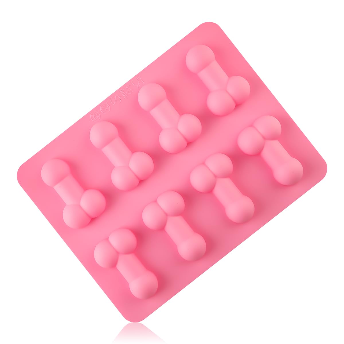 Lotsdonxia Funny Silicone Ice Cube Trays, 8-Cavity Molds for Easy Release, Reusable for Ice, Chocolate, Candy & Dessert Making