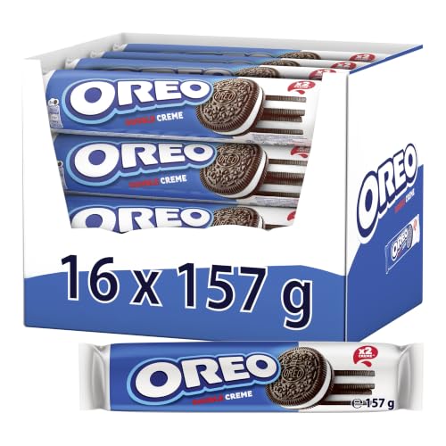 OREO Double Chocolate, Kekse mit Vanille-Crème-Füllung, 157 g (16er-Pack) – Ansicht 1