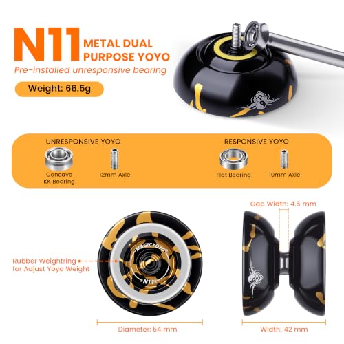 Image of MAGICYOYO N11+K2 Yoyo for Kids 8-12, Professional Yoyo for Adults