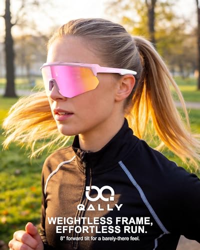 Image of Polarized Sports Sunglasses for Men Women, UV400 Protection Mens Sunglasses Wrap Around Sun Glasses for Cycling Running