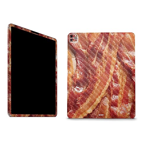 Image of MightySkins Carbon Fiber Skin Compatible with Apple iPad Pro 12.9 inch M2 6th Gen (2022) Full Wrap Kit - Crispy Bacon | Protective, Durable Textured Carbon Fiber Finish | Easy to Apply | Made in The USA