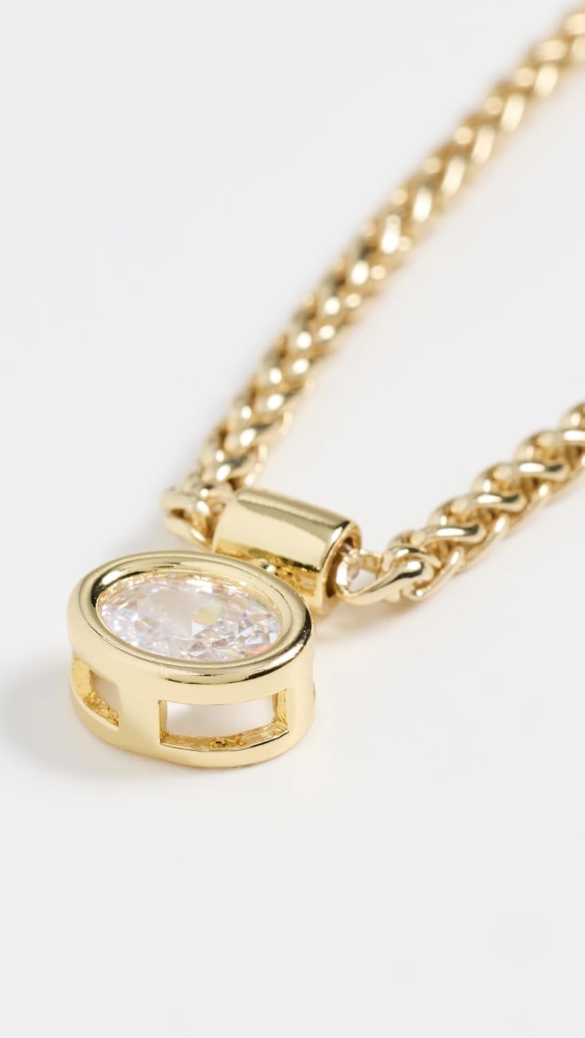 SHASHI Women's Bezel Solitaire Olympia Necklace, Gold, One Size - Image 3