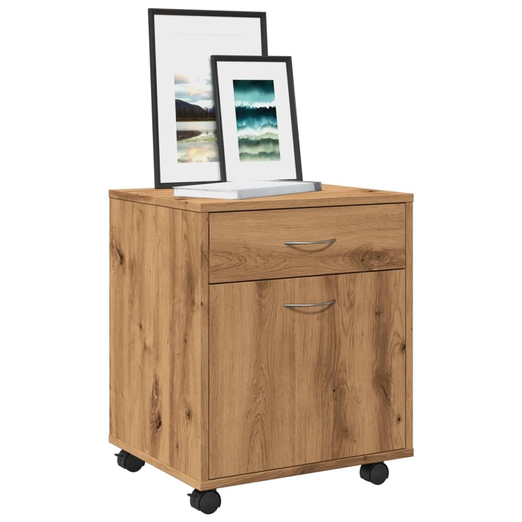 Woonisher Rollcontainer Artisan-Eiche 45x38x54 cm Holzwerkstoff kommoden & sideboards allzweckschrank