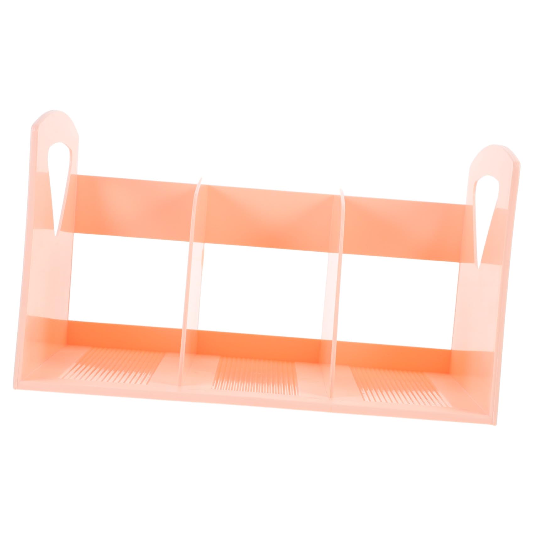 Scaffale per Libri da Scrivania a Tre Scomparti, Plastico, Khaki