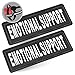 EMOTIONAL SUPPORT Patch with Hook Loop Back and Reflective Lettering for Emotional Support Animal Vests (Emotional Support, Large - 2" x 6")