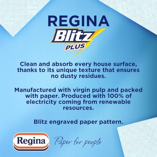 Regina Blitz Plus Household Towel – 8 Rolls per Pack, 80 Sheets Per Roll, 3 Ply, Triple Layered Strength, Household Paper Towels Made with Virgin Pulp, Paper Packaging, FSC Certified - Image 3