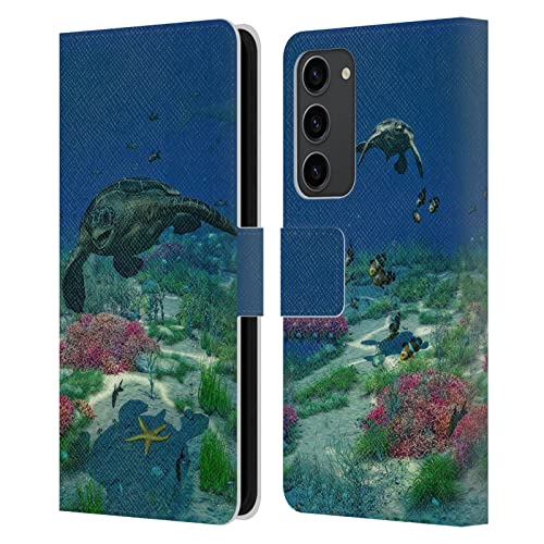 Étui Portefeuille Samsung S23+ 5G Cuir Tortue De Mer Simone Gatterwe Housse