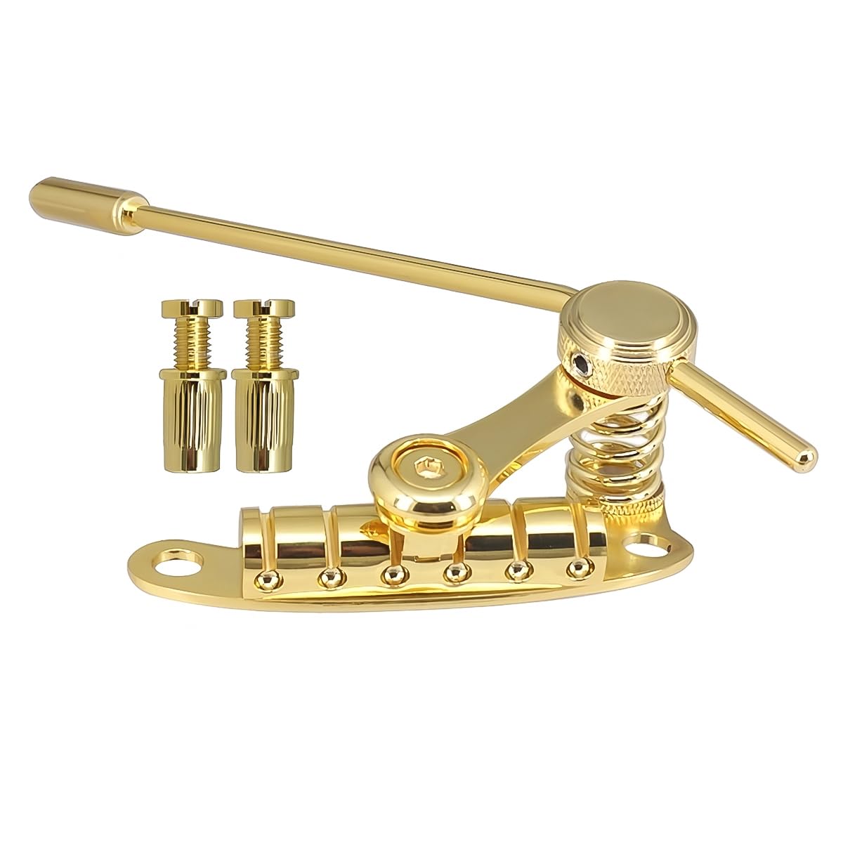 Puente de trémolo para Guitarra, Cordal, Puente de vibrato, Piezas de Puente, Barra de Tope de Puente para Guitarra eléctrica LP SG TM85 (Mantenimiento Dorado)