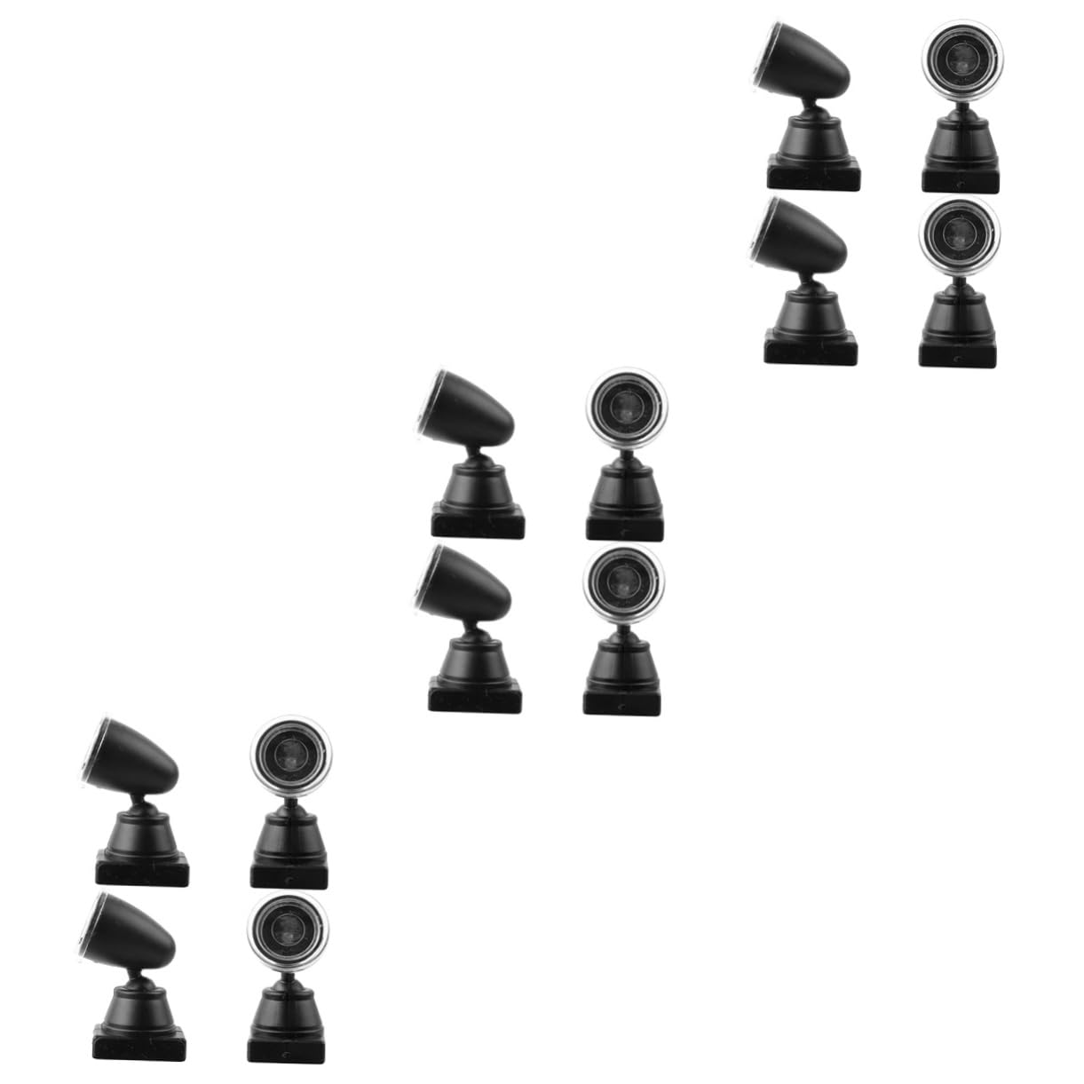 Hohopeti 3sets Realistic Miniature Signal Light Model for Wargaming Train Layout Doll House Micro Landscape Simulated Signal Light 4pcs*3