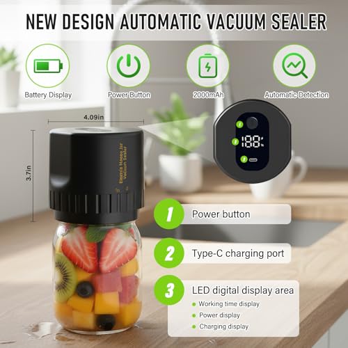 Machine Sous Vide pour Bocaux en Verre Mason Jar et Scelleuse Alimentaire - 7