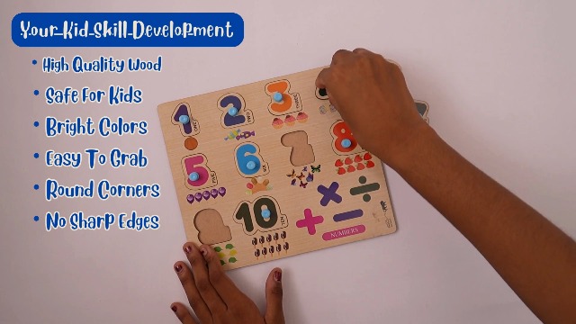 novanest Montessori Wooden Puzzle Set for Toddlers and