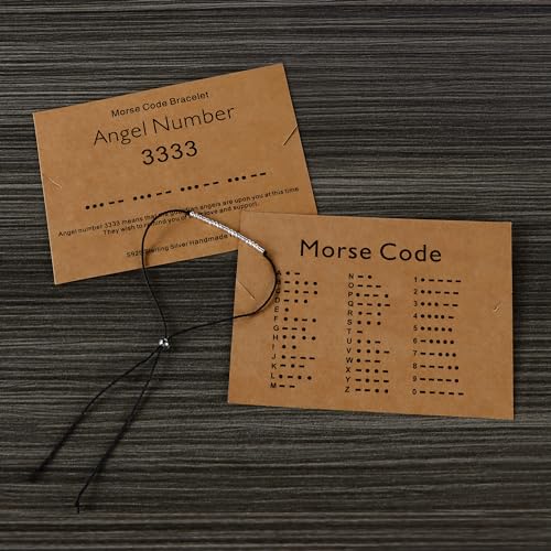 Angel Number Bracelets for Women Number Morse Code Bracelets Numerology Jewelry Inspirational Gifts for Women 5
