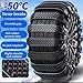 10 Pack Tire Chains, Universal Emergency Tire Chains, Adjustable Plastic Anti-skid Ties,Safety Chains for Most Cars, SUV Trucks, Safety Chains Anti-skid Chains,Reusable Portable TPU Safety Chains (10)
