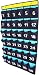 36 Pockets Numbered Classroom Pocket Chart for Cell Phones Hanging Organizer with 4 Metal Hooks, Blue