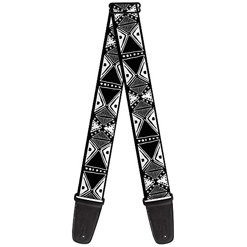 Image of Buckle-Down GS-W32095 inchTribal1 Black /White inch Guitar Strap