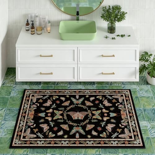 Tapete decorativo negro 2x3 pies lavable Unirea miniatura 6