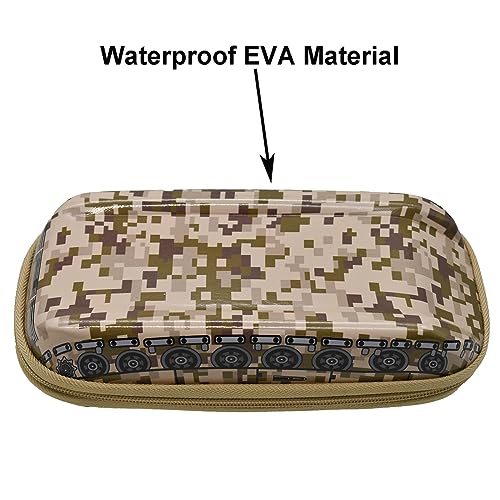 Image of Maydahui Camo Pencil Case Large Capacity Tank Shape Pen Pouch Holder Compartments Organizer Pencil Bag Stationery Box Waterproof EVA Camouflage Yellow