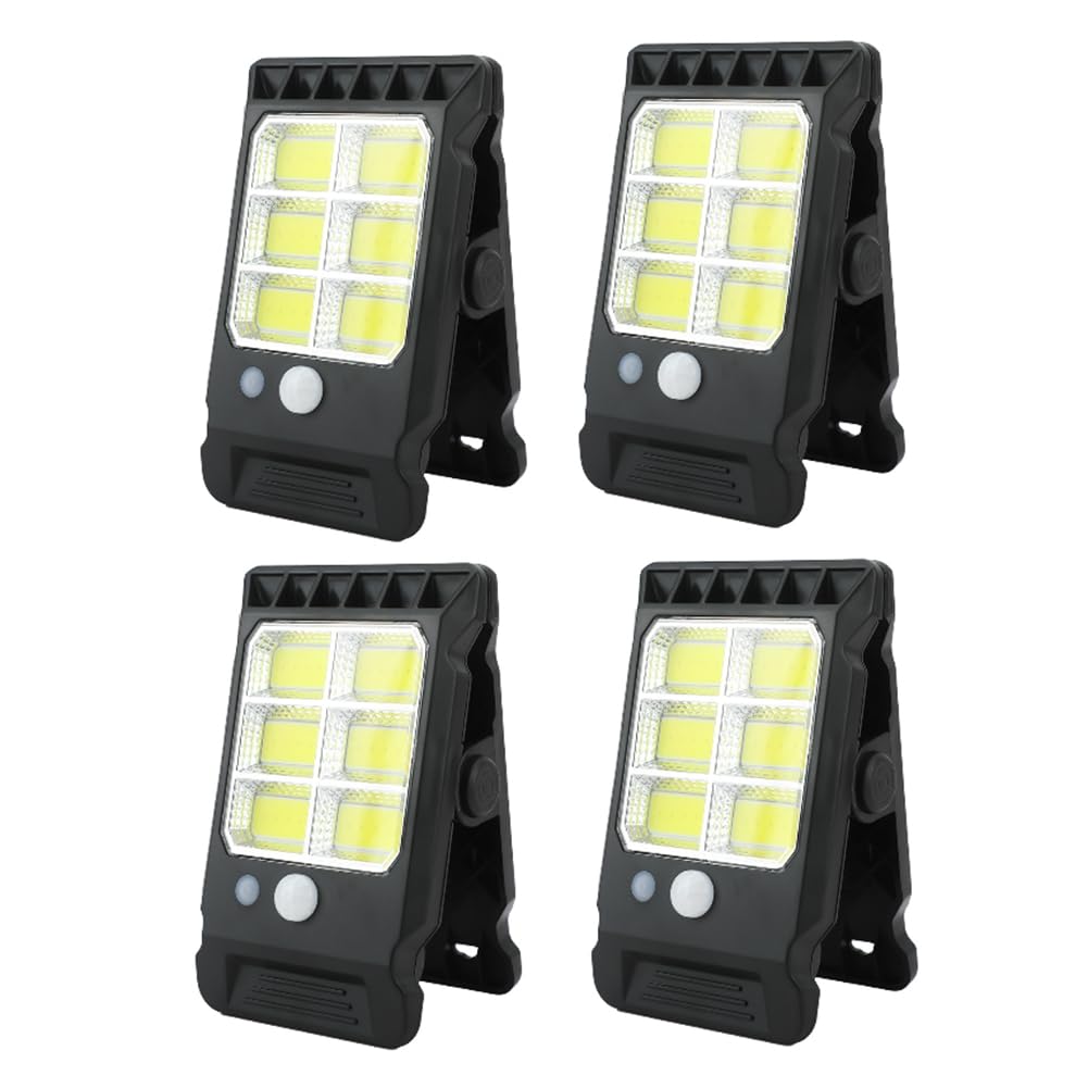 UDSKNV[KSL Outdoor Wall Light Waterproof Clip-on Solar Light 4PCS Motion Sensor for Yard Fence Garage Wall Camping Security Light