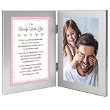 Daddy's Little Girl Sweet Gift from His Daughter, Add 4x6 Inch Photo to Double Frame