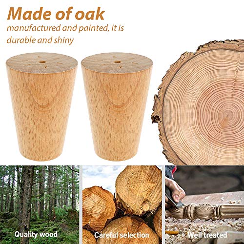Harupink 4pz Gambe per Mobili Legno, Piedini per