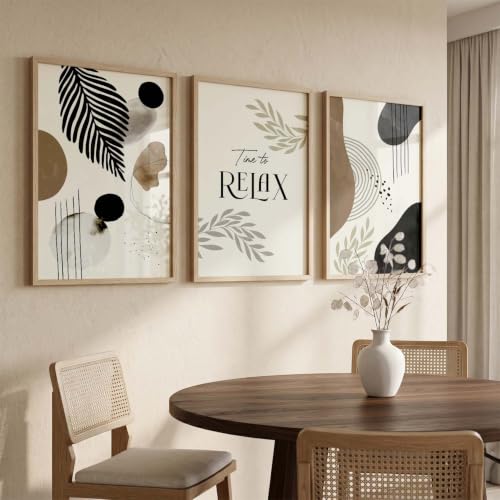 Image of kotart Painting for Wall Decoration - Modern Art Wall Decor Framed Painting for Living Room Bedroom - Framed Wall Posters /Paintings with Frame Set of 3 (Art 5, 10x13 inch)