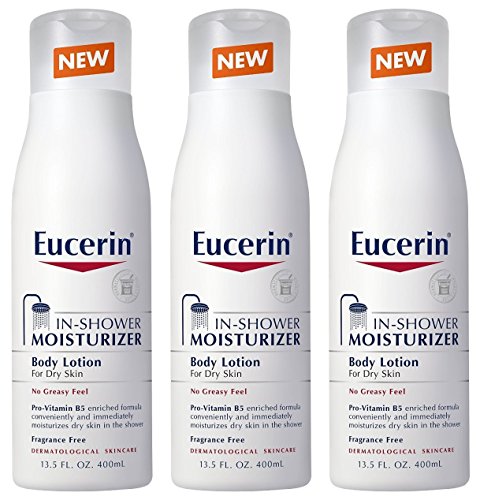 Eucerin In-Shower Body Lotion, 13.5 Ounce Per Bottle (3 Bottles)