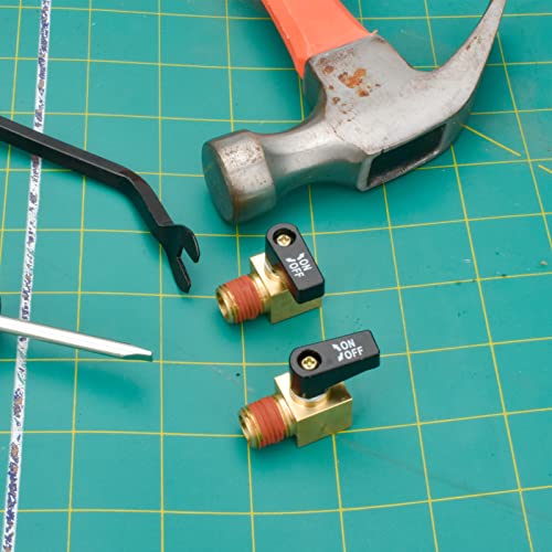 2 Pieces Air Compressor Valve NPT Male x NPT Female Ball Type Drain Valve Mini Brass Ball Valve for Air Compressor