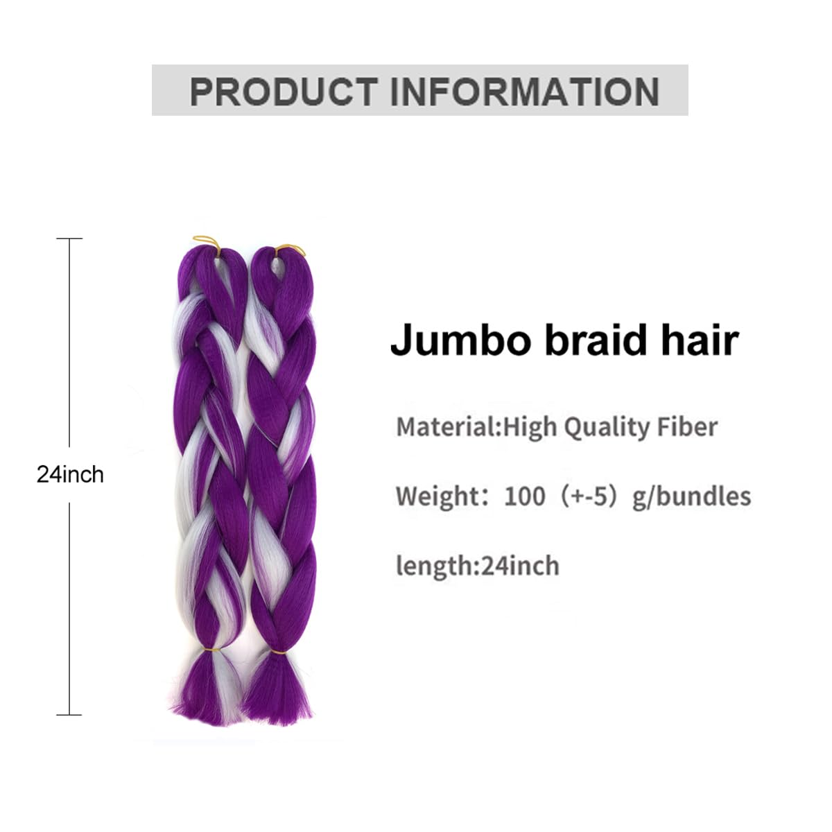 Ombre Braiding Hair 24inch Synthetic Kanekalon Hair Extensions Afro Crochet Braids Twist for Women 1528 - Image 3