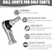 Golf Cart Ball Joint Tie Rod End Kit - 2-Pack For Club Car Precedent, DS, Carryall, Tempo (2004-Up & 2018-up Gas/Electric), Replaces OEM 102022601, 102288301, 102022602