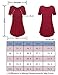 Jazzco Leggings Tunic for Women, Ladies Short Sleeve Button Down Shirts with Pocket Casual Dress Swing Tops(Wine,X-Large)