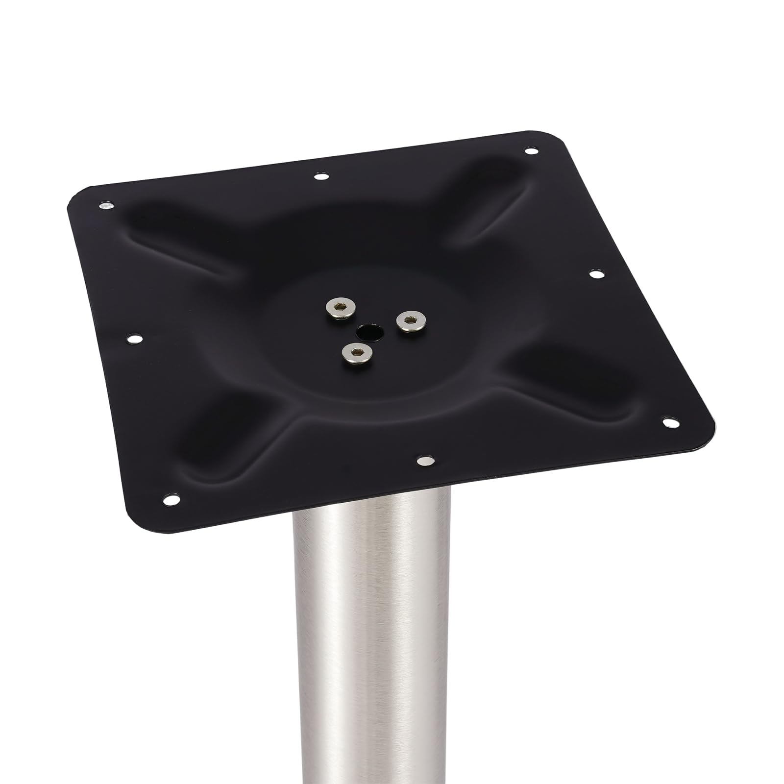 Base da tavolo in acciaio inox, diametro 72 cm, quadrato, 245 x 245 cm
