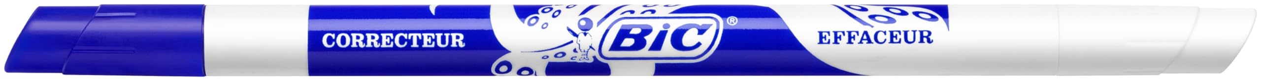BIC Effaçeurs Réécriveurs, Correcteur pour Stylos-Plume - Encre Bleue, Présentoir de 60 effaçeurs