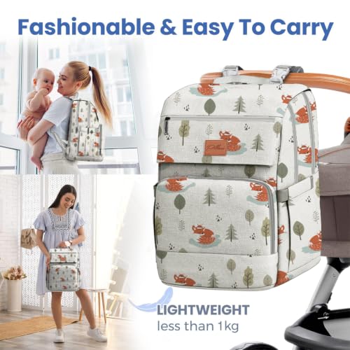 Image of PILLANI Baby Diaper Bag Backpack - Baby Bag for Boys & Girls, Toddler Backpack, Large Capacity Travel Diaper Bags w /Changing Pad, Waterproof Diaper Backpack - Best Shower Gifts for Boys - Baby Stuff