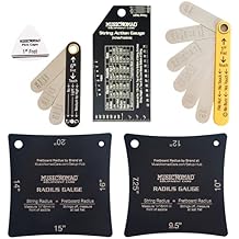 MusicNomad Precision 6 pc. Guitar Setup Gauge Tool Set - Plus 24 pg. Instructional Booklet and Storage Case MN604
