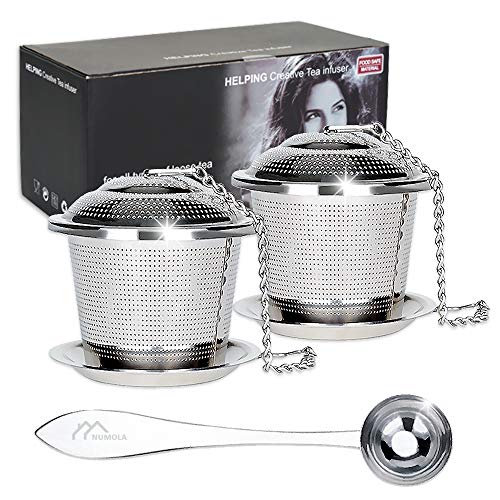 Numola Loose Leaf Tea Infuser Set, Reusable Stainless Steel Tea Balls, Fine Mesh