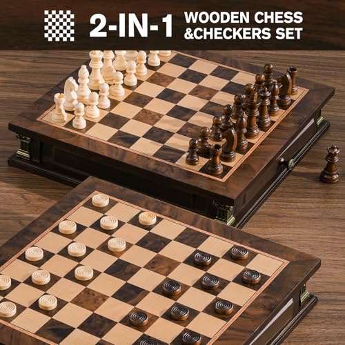 Peradix Magnetic Chess Set tablero madera 12" miniatura 2