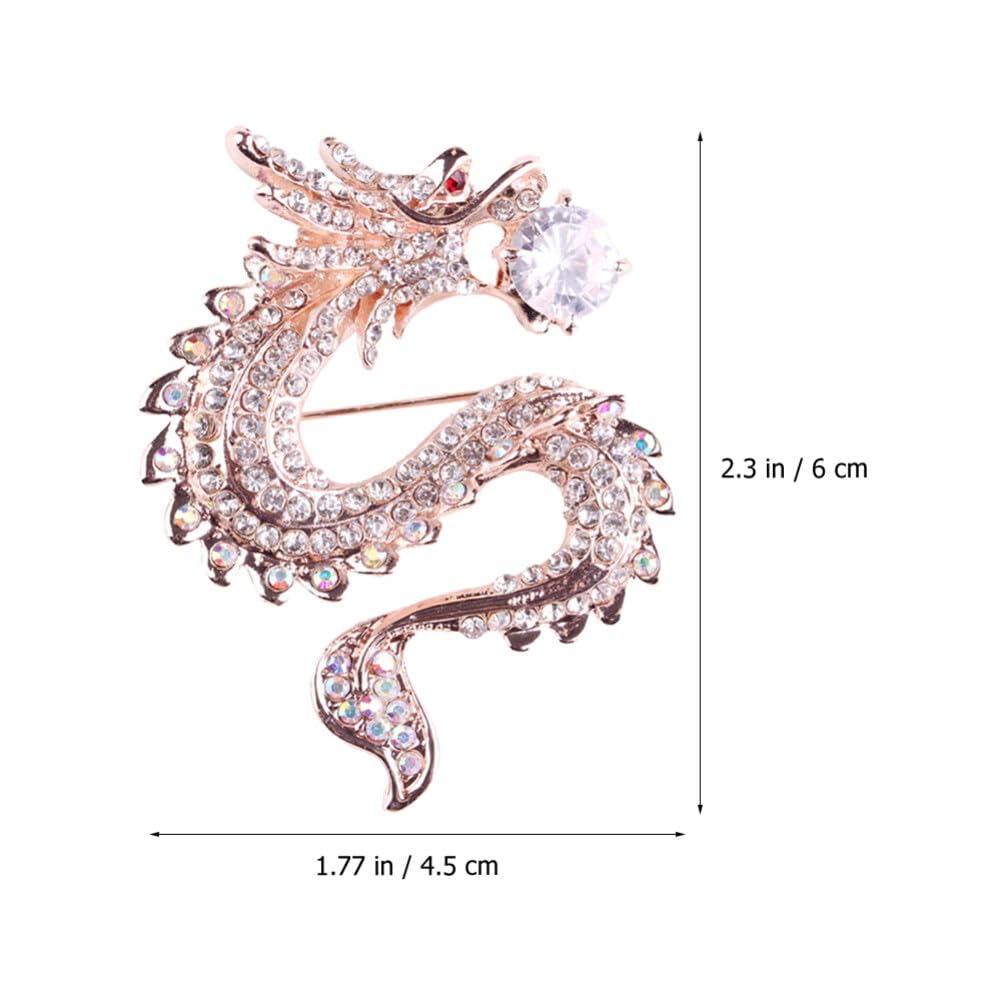 Jewelry Emaille Vintage Zodiac Dragon Brosche Pin Frauen Männer Tierstifte Clip Revers für Schals Pullover Jacken Kleid Kleidung Medium Jewelry