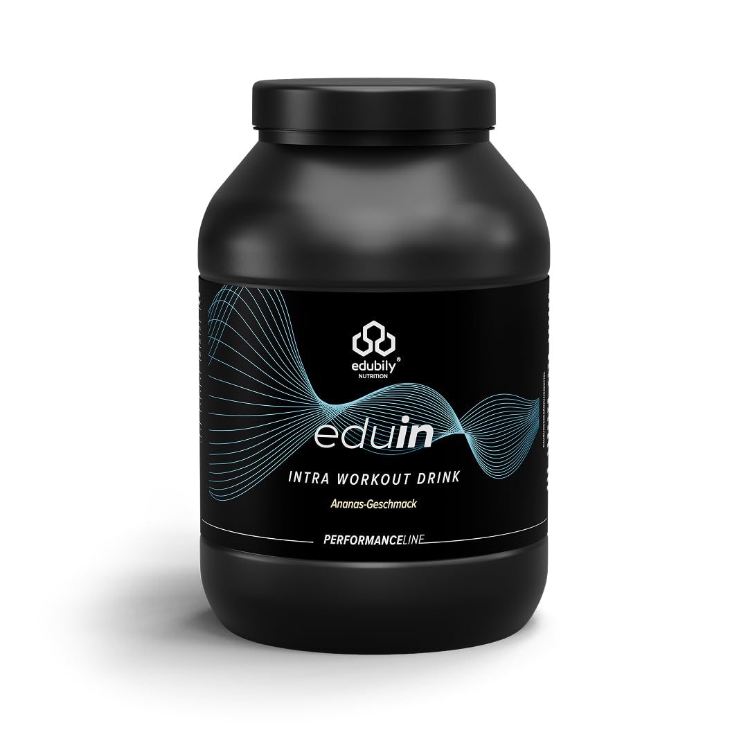 edubily® eduin Intra Workout Drink mit komplexen Kohlenhydraten, Elektrolyten, BCAA, Citrullin-Malat und Carnitin (1500 g, Ananas)