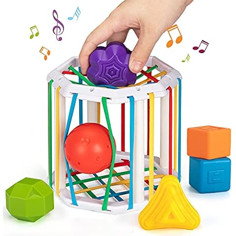 KmmiFF Baby Toys 6 12 Months,Montessori Toys for 1 Year Old Girl Boy Gifts Baby Bath Toys Christmas Early Development Activity Toys,1st Birthday Gifts for Girls Boy Baby Sensory Toys for 6-12 Months Cover
