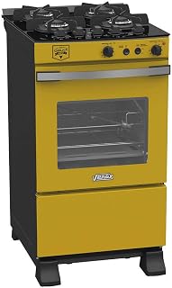 Fogao 4 Bocas Venax Gaudi Vetro Vitreo Amarelo Glp 127 V