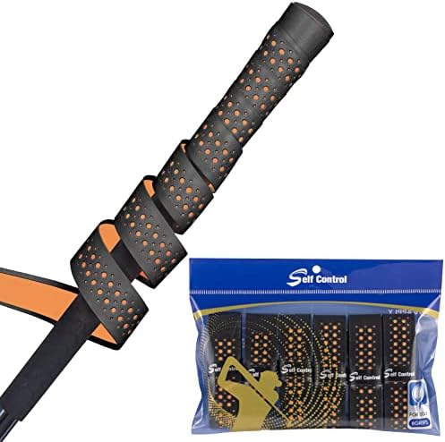 Self Control Golf Club Grip Wrapping Tapes Convenient & Anti-slip Solution for Golf Overgrip (Black(6-Pack))
