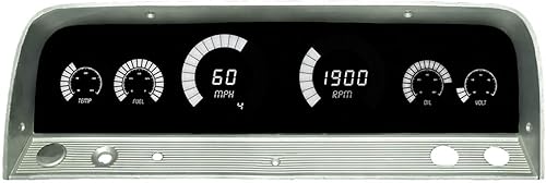 Panel de medidor de repuesto digital LED (camión Chevy 64-66) Reemplazo directo (blanco)