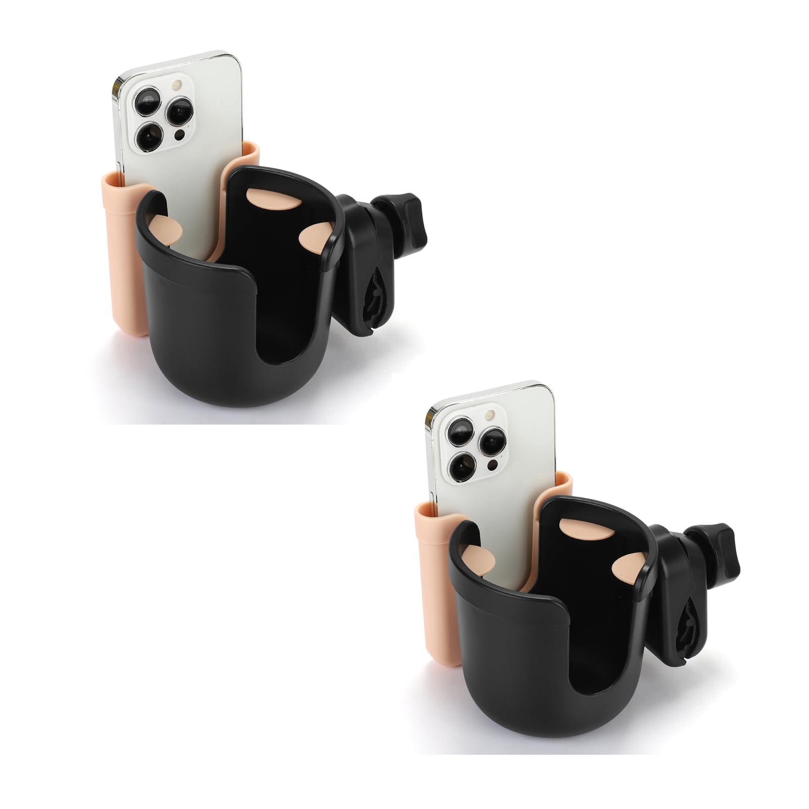 Accmor Wheelchair Cup Holder with Phone Holder, ﻿Universal 360° Rotatable Walker Cup Holder Rollator Scooter Accessory