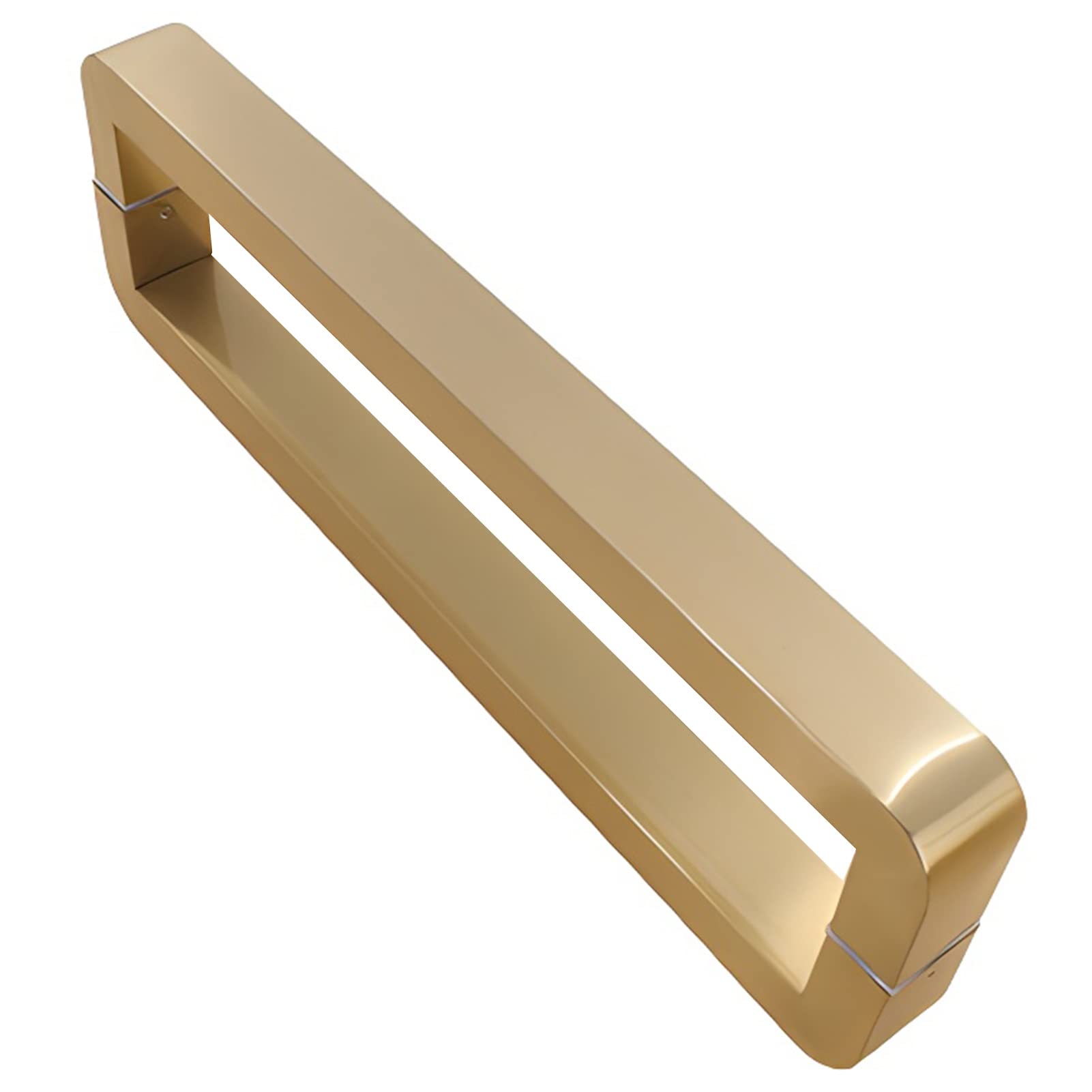 CWCQGH Stainless Steel Push Pull Door Handles,Entry Door Handle for Barn Kitchen, 24/32/47/59inch Long, Front Door/Office Glass Doors,Gold2-42.5cm/16.7in
