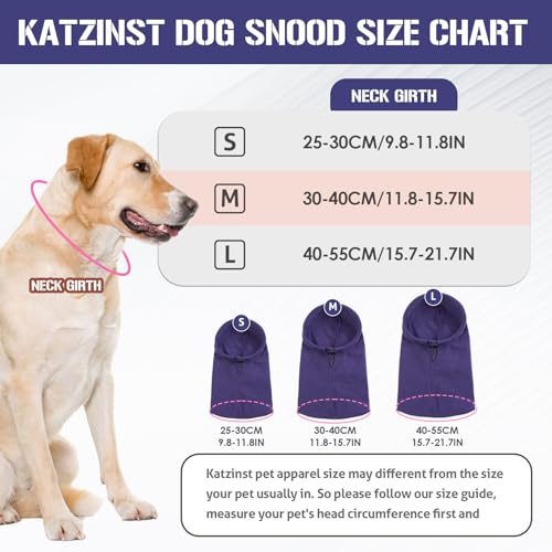 Katzinst Schallschutz Schal Hund, Ohrenschutz Hund, Silvester Gehörschutz Kleine Hunde, Angstlinderung und Beruhigung von Hundeohren,Reduziert Lärm, Feuerwerk, Hundemütze für Kleine Hunde (Lila, S)